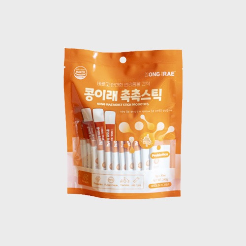 콩이래 촉촉스틱 고양이 간식  닭가슴살 프로바이오틱스 240g (8g×30p) 