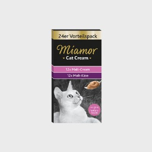 미아모아 고양이간식 멀티팩 몰트크림 15g × 12개 + 몰트크림 및 치즈 15g × 12개 
