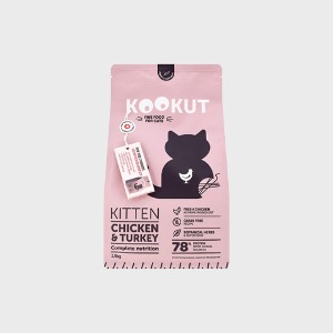 쿠쿳 캣 고양이사료 그레인프리 키튼 치킨&amp;터키 1.5kg 