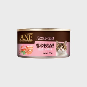 [캔 찌그러짐] ANF 캣푸드 고양이캔 참치게맛살 95g 