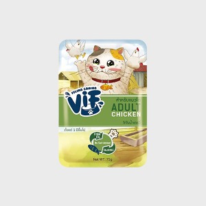 비프VIF 고양이 간식파우치 어덜트 닭고기 in 그레이비 75g 